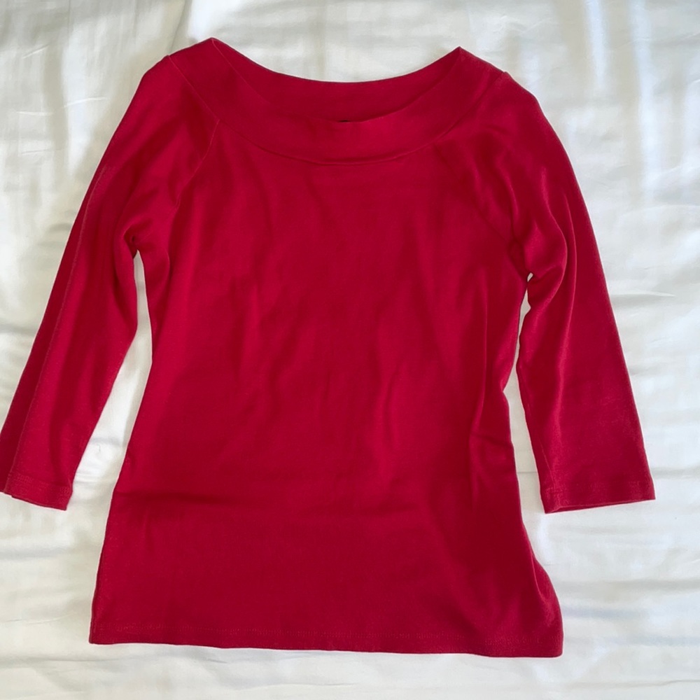 Jones New York Red 3/4 Sleeve Top VINTAGE